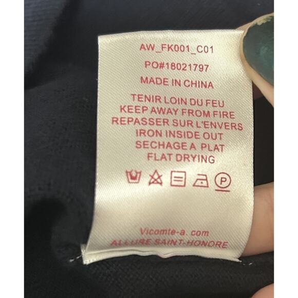 Vicomte A. Paris Women's Navy Cashmere Blend Sweater Jumper - Size 36 EU / S - Picture 7 of 7